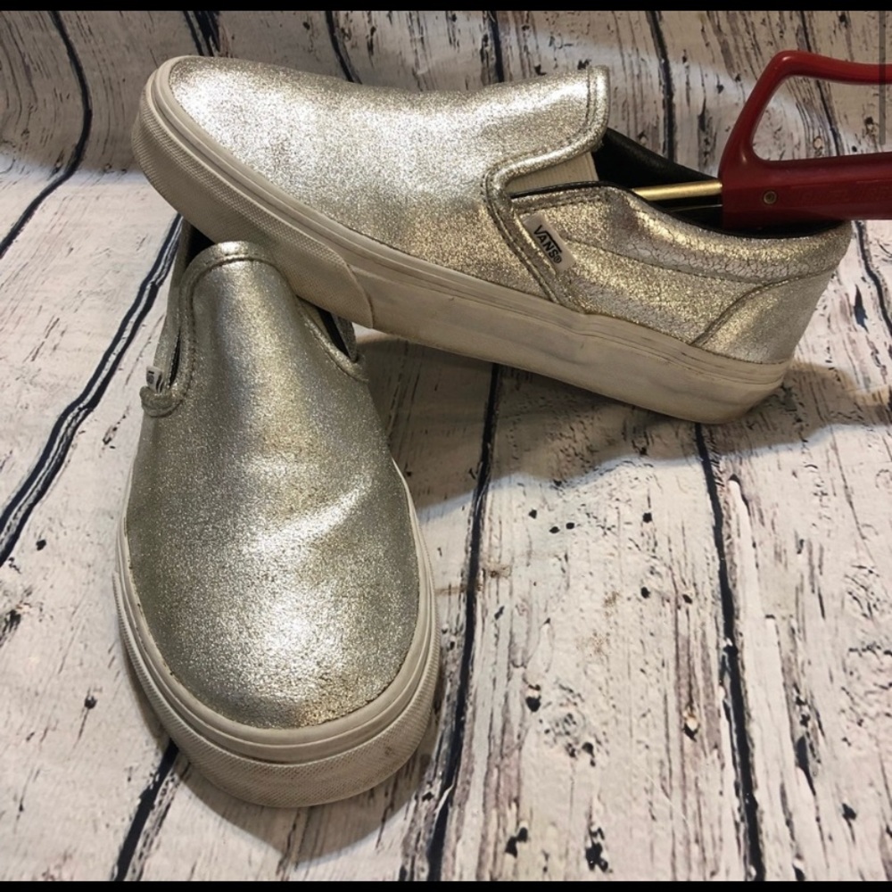 Vans Silver Slip On 7